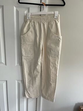 Elizabeth Suzann Cream Cotton Blend Pants